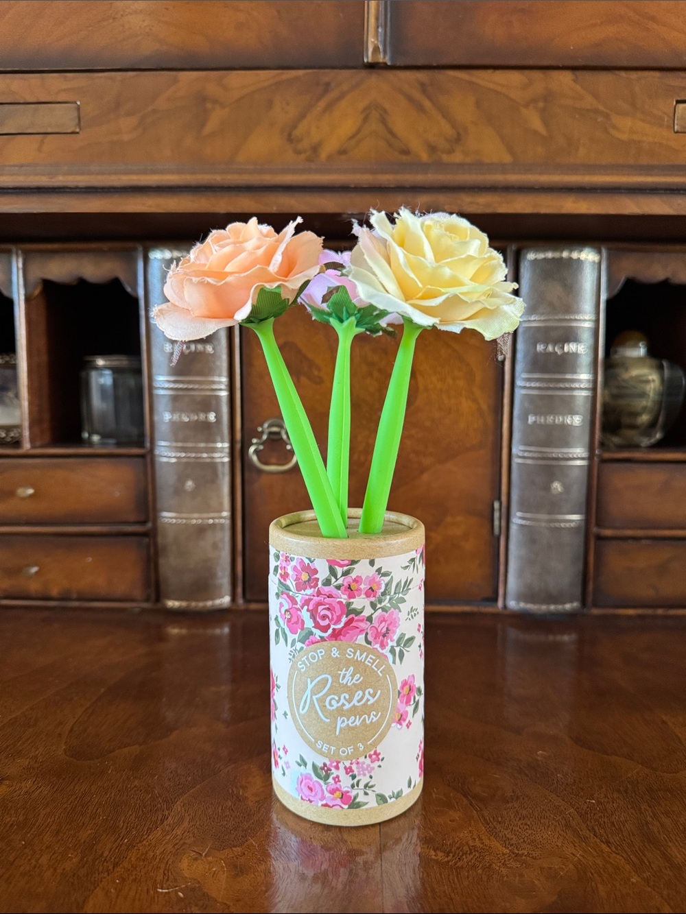 "Stop and Smell the Roses" Pen Set - New!